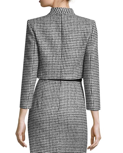 michael kors wool jacquard houndstooth bolero jacket|Michael Kors Women's Houndstooth Coats & Jackets.